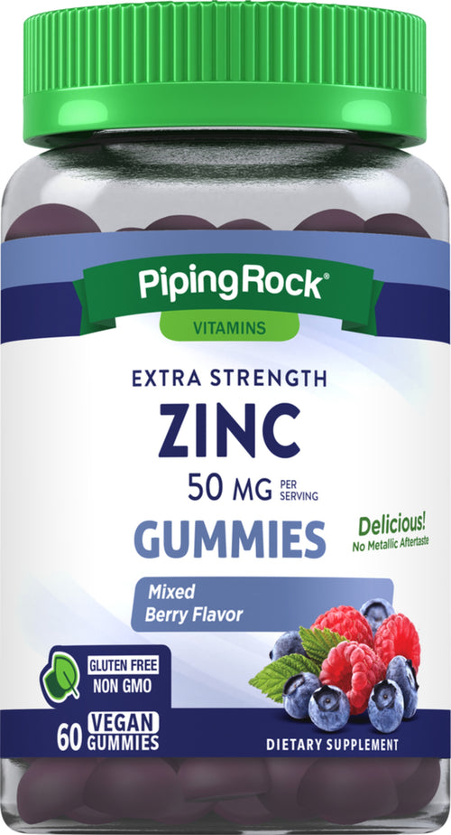 Zinkové gumové dražé (prírodná zmes bobuľových plodov) 50 mg (v jednej dávke) 60 Vegánske gumené cukríky     