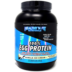 100% Egg Protein (Vanilla Ice Cream), 2 lb (908 g) Bottle
