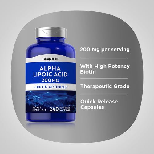 Alpha Lipoic Acid, 200 mg, 240 Quick Release Capsules Benefits