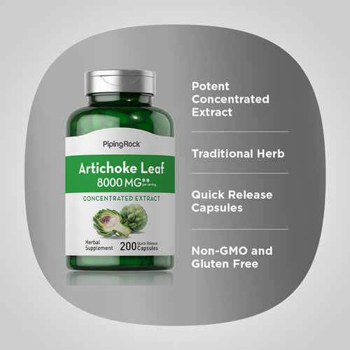 Artichoke Leaf, 8000 mg (per serving), 200 Quick Release Capsules Benefits