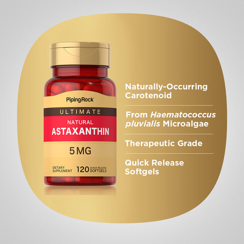 Astaxanthin, 5 mg, 120 Quick Release Softgels-Benefits