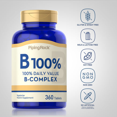 B-100% Daily Value Complex, 360 Vegetarian Tablets-Dietary Attribute