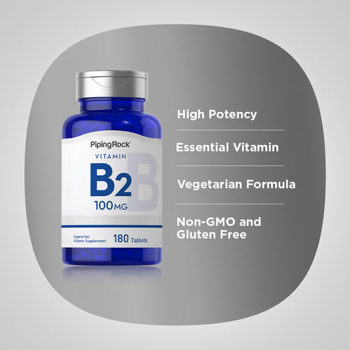 B-2 (Riboflavin), 100 mg, 180 Tablets-Benefits