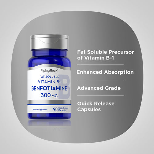 Benfotiamine (Fat Soluble Vitamin B-1), 300 mg, 90 Quick Release Capsules Benefits