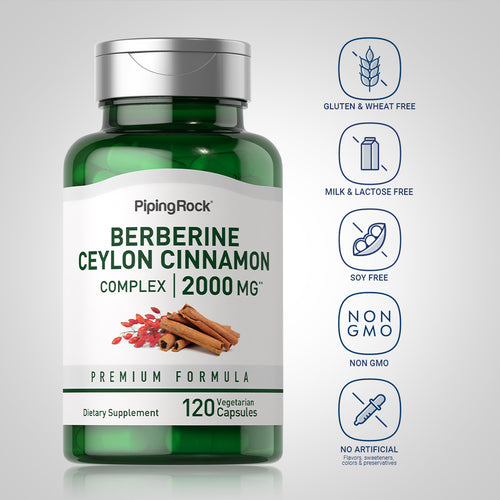 Berberine Ceylon Cinnamon Complex, 2000 mg, 120 Vegetarian Capsules -Dietary Attribute