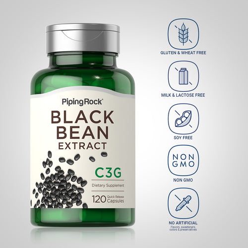 Black Bean Extract C3G, 120 Quick Release Capsules Dietary Attribute