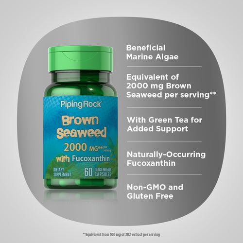 Brown Seaweed Plus (Wakame), 2000 mg (per serving), 60 Quick Release Capsules-Benefits