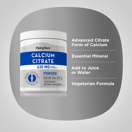 Calcium Citrate Powder, 8 oz Bottle -benefits
