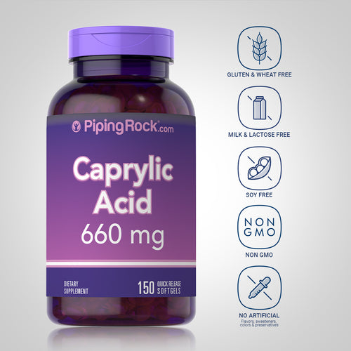 Caprylic Acid, 660 mg, 150 Quick Release Softgels Dietary Attributes