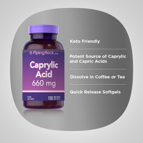Caprylic Acid, 660 mg, 150 Quick Release Softgels Benefits