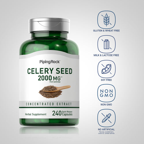 Celery Seed, 2000 mg (per serving), 240 Quick Release Capsules-Dietary Attribute