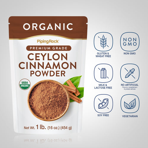 Ceylon Cinnamon Powder (Organic), 1 lb (454 g) Bag Dietary Attribute