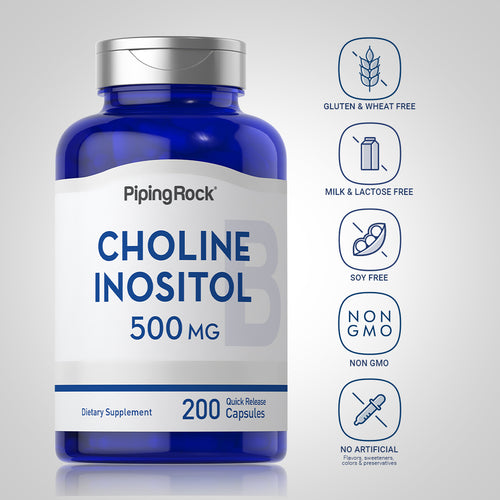 Choline Inositol, 500 mg, 200 Quick Release Capsules -Dietary Attribute