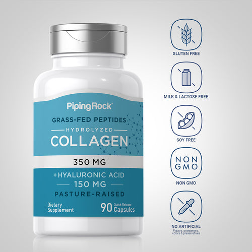 Collagen 350 mg + Hyaluronic Acid 150 mg, 90 Quick Release Capsules-Dietary Attribute
