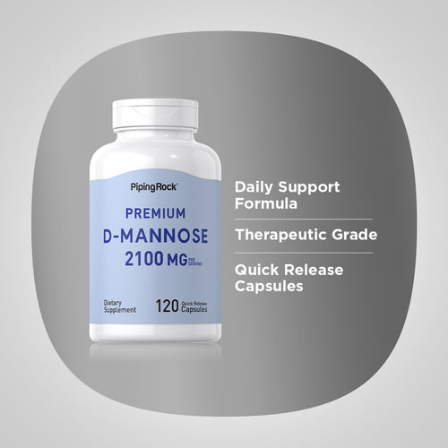 D-Mannose, 2100 mg (per serving), 120 Quick Release Capsules -Benefits