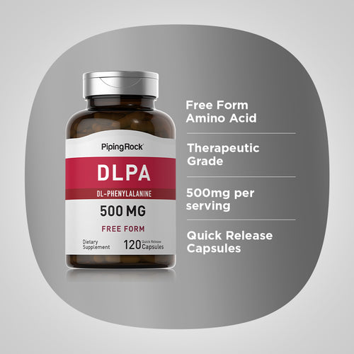 DL-Phenylalanine (DLPA), 500 mg, 120 Quick Release Capsules Benefits