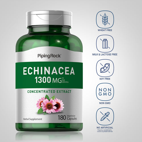 Echinacea, 1300 mg (per serving), 180 Vegetarian Capsules Dietary Attribute