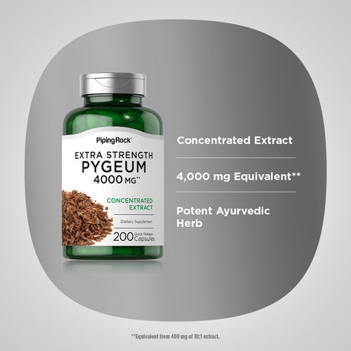 Extra Strength Pygeum, 4000 mg, 200 Quick Release Capsules-Benefits