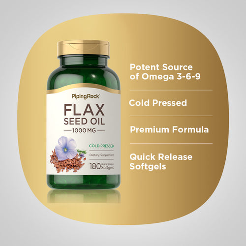 Flaxseed Oil, 1000 mg, 180 Quick Release Softgels Benefits