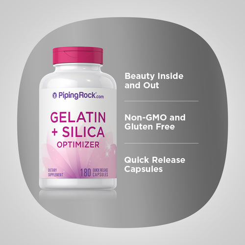 Gelatin (Beef) plus Silicon Optimizer, 540 mg, 180 Quick Release Capsules -Benefits