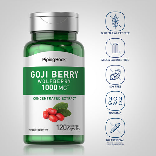 Goji Berry (Wolfberry), 1000 mg, 120 Quick Release Capsules dietary Attribute