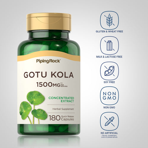 Gotu Kola, 1500 mg (per serving), 180 Quick Release Capsules Dietary Attribute