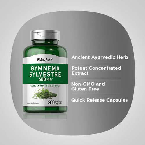 Gymnema Sylvestre, 600 mg, 200 Quick Release Capsules-Benefits