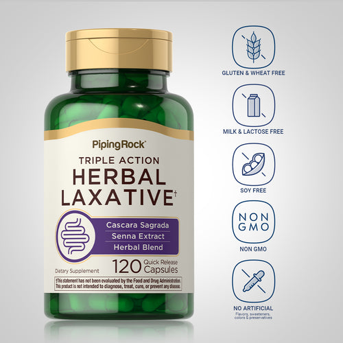 Herbal Laxative, 120 Quick Release Capsules Dietary Attributes