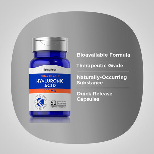 Hyaluronic Acid, 100 mg, 60 Quick Release Capsules-Benefits
