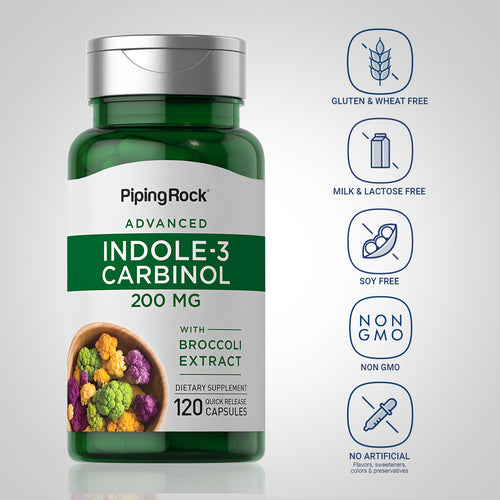 Indole-3-Carbinol with Resveratrol, 200 mg, 120 Quick Release Capsules Dietary Attributes