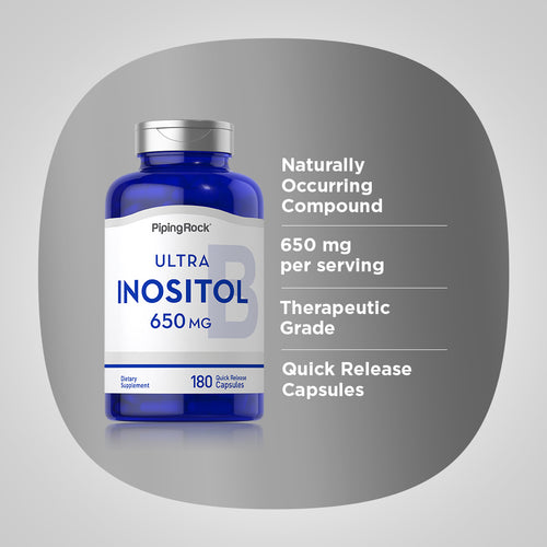 Inositol, 650 mg, 180 Quick Release Capsules-Benefits