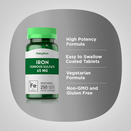 Iron Ferrous Sulfate, 65 mg, 250 Coated Tablets-Benefits
