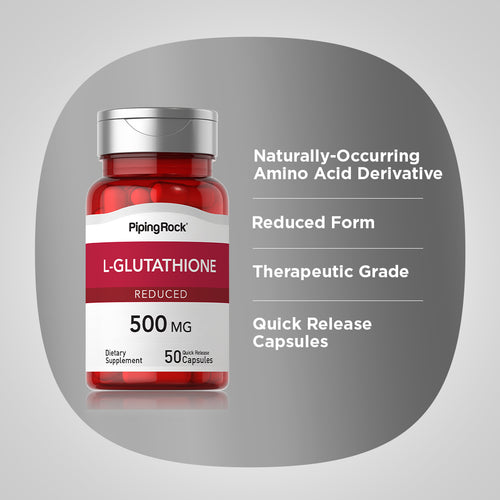 L-Glutathione (Reduced), 500 mg, 50 Quick Release Capsules -Benefits