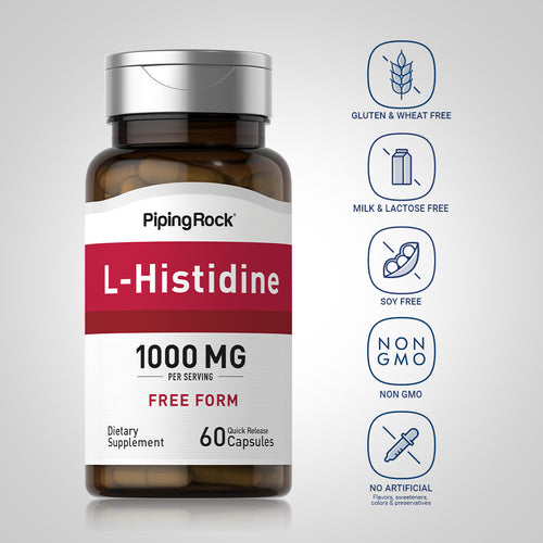 L-Histidine, 1000 mg (per serving), 60 Quick Release Capsules-Dietary Attribute