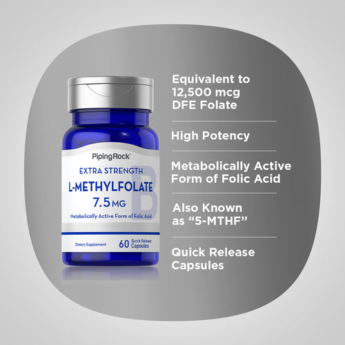 L-Methylfolate, 7.5 mg, 60 Quick Release Capsules-Benefits