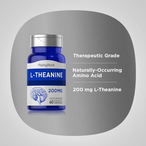 L-Theanine, 200 mg, 60 Quick Release Capsules-Benefits