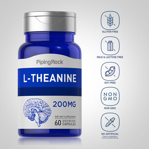 L-Theanine, 200 mg, 60 Quick Release Capsules-Dietary Attribute