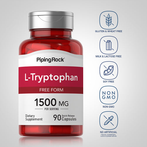 L-Tryptophan, 1500 mg (per serving), 90 Quick Release Capsules-Dietary Attribute