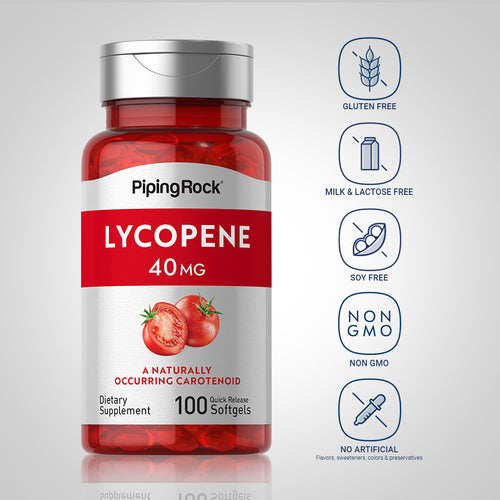 Lycopene, 40 mg, 100 Quick Release Softgels-Dietary Attribute