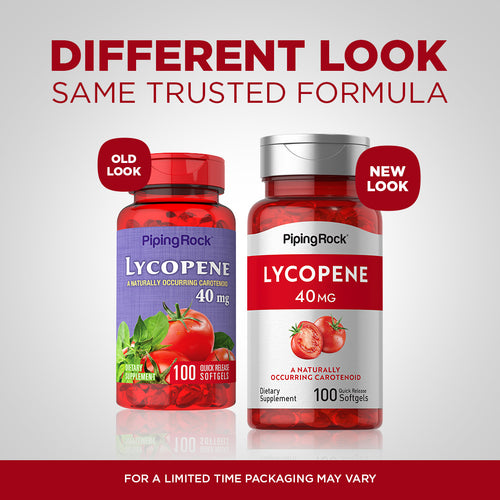 Lycopene, 40 mg, 100 Quick Release Softgels -Before and After