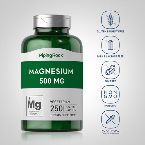 Magnesium Oxide, 500 mg, 250 Coated Caplets -Dietary Attribute