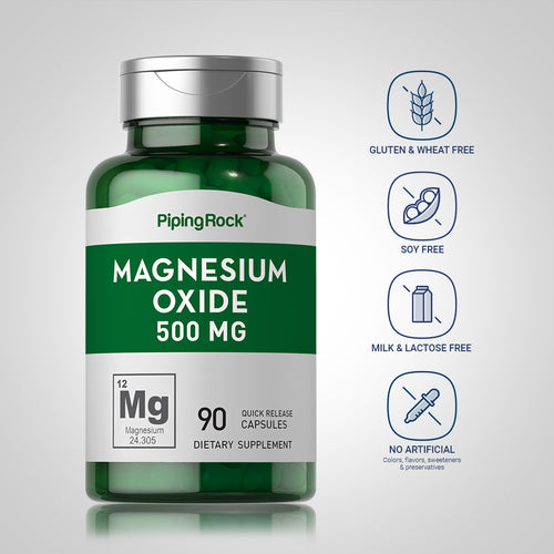 Magnesium Oxide, 500 mg, 90 Quick Release Capsules-Dietary Attribute