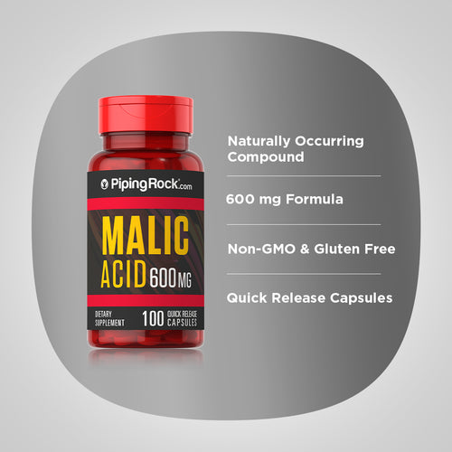 Malic Acid, 600 mg, 100 Quick Release Capsules -Benefits
