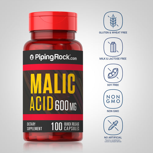 Malic Acid, 600 mg, 100 Quick Release Capsules Dietary Attribute