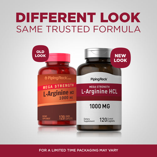 Mega Strength L-Arginine HCL, 1000 mg, 120 Coated Caplets-Before and After