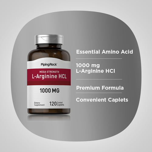 Mega Strength L-Arginine HCL, 1000 mg, 120 Coated Caplets - Benefits