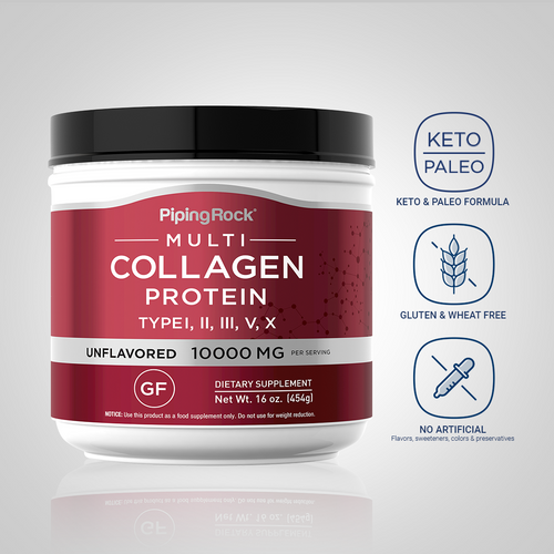 Multi Collagen Protein Powder 10,000 mg16 oz (454 g) Bottle Dietary Attribute