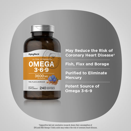 Multi Omega 3-6-9 Fish, Flax & Borage, 240 Quick Release Softgels-Benefits