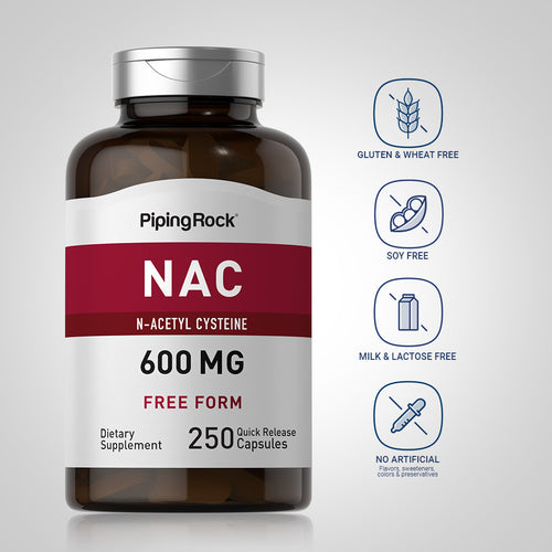 N-Acetyl Cysteine (NAC), 600 mg, 250 Quick Release Capsules-Bottle