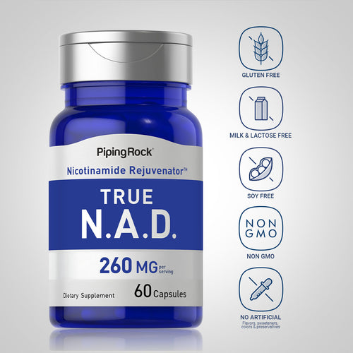 NAD, 260 mg (per serving), 60 Quick Release Capsules-Dietary Attribute